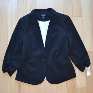 NWT A. Byer Blazer Suit Jacket Black Size XL